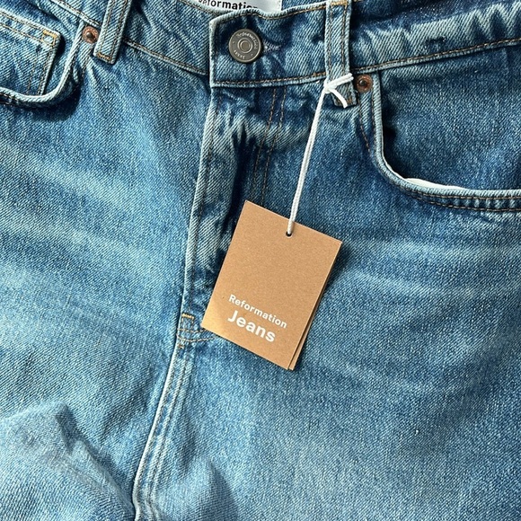 NEW Reformation Tazz Maxi Denim Jean Skirt in Hemlock Size 26 - Picture 7 of 8